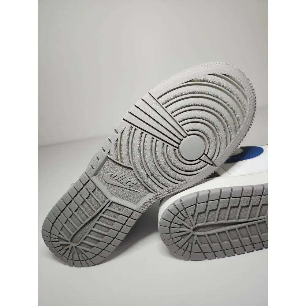 Nike Jordan Kids' 1 High Blue White Sz 5.5Y Leather Athletic Sneaker